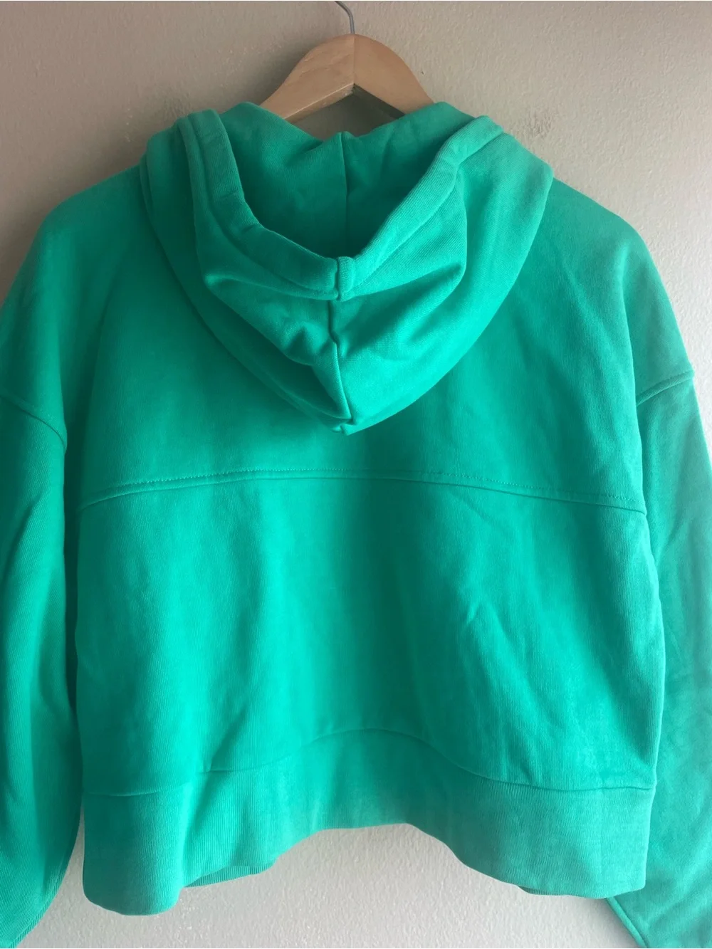 New Everlane Green Full Zip V-Neck Hooded Sweater Size XS - Picture 5 of 13